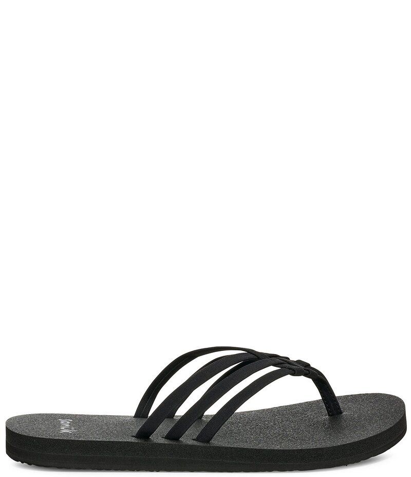 サヌーク レディース シューズ サンダル Sanuk Womens Yoga Sandy II Strappy Flip Flops Black ブラック