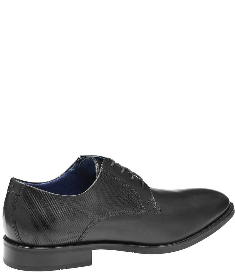ジョンストンアンドマーフィー メンズ シューズ ドレスシューズ オックスフォード レース レザー Johnston Murphy Mens Landry Embossed Leather Plain Toe Lace Up Oxfords Black ブラック