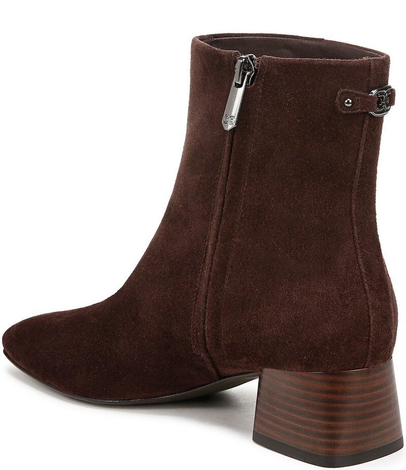 サムエデルマン レディース シューズ ブーツ・レインブーツ スエード ブーツ Sam Edelman Paige Suede Square Toe Dress Booties Cafe Noir