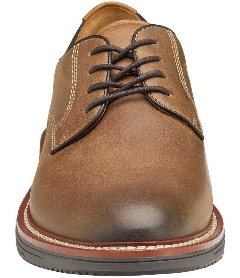 ジョンストンアンドマーフィー メンズ シューズ ドレスシューズ オックスフォード レザー Johnston Murphy Mens Upton Leather Plain Toe Leather Oxfords Oiled Tan タン