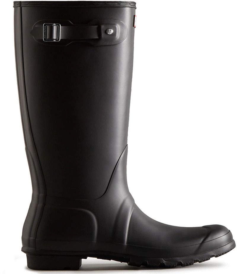 ハンター レディース シューズ ブーツ・レインブーツ トール ブーツ Hunter Womens Original Tall Matte Buckle Strap Rain Boots Black ブラック