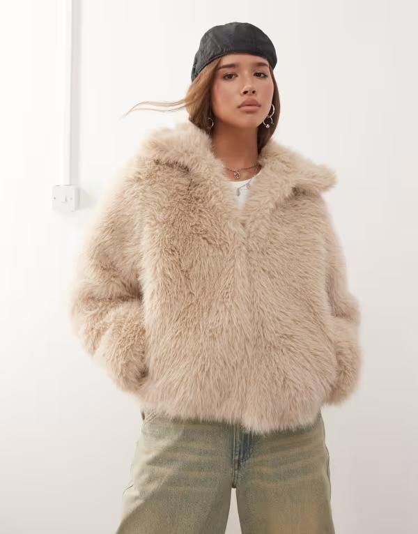 ノイジーメイ レディース アウター ジャケット・ブルゾン ジャケット Noisy May faux fur jacket Oatmeal オートミール