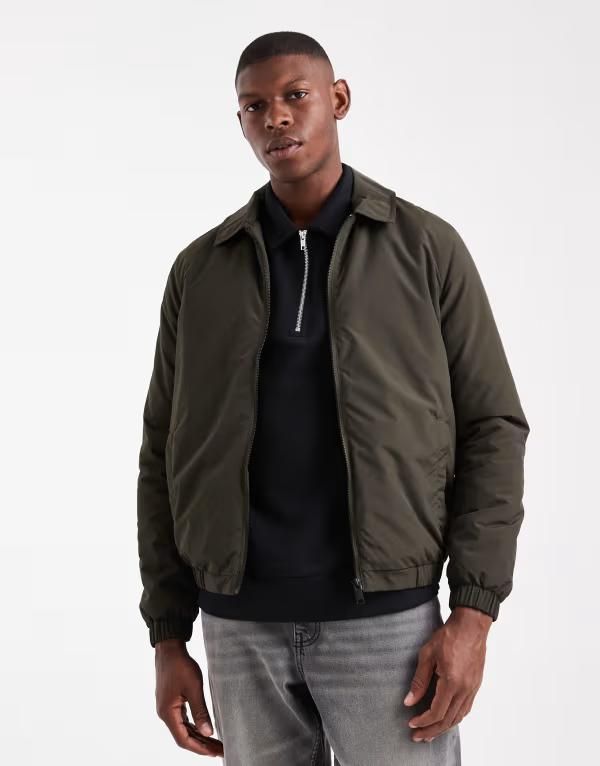 ブレーブソウル メンズ アウター コート ジャケット Brave Soul padded collared short jacket Khaki カーキ