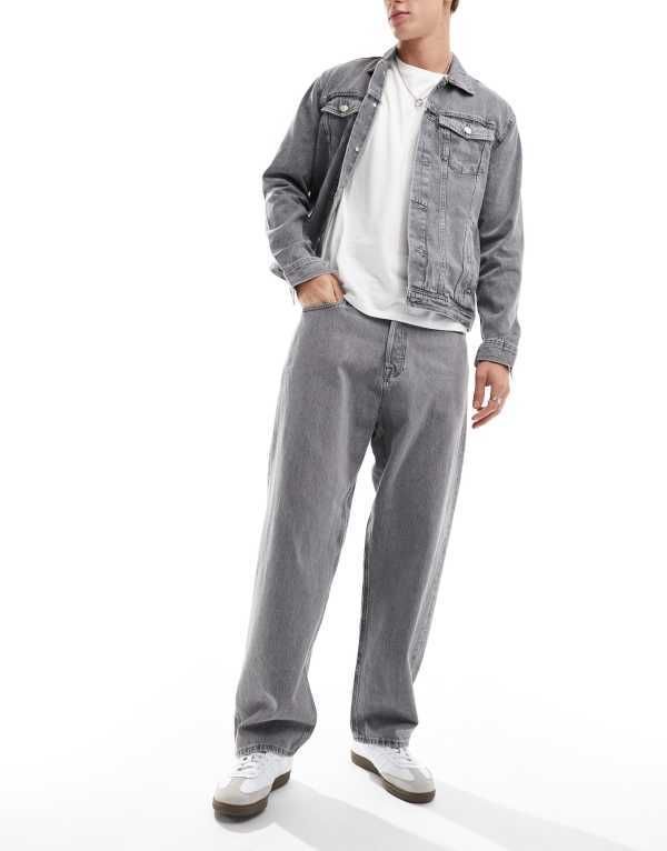 ジャック アンド ジョーンズ メンズ ボトムス デニムパンツ ジーンズ Jack Jones Alex baggy jeans Gray Denim グレー