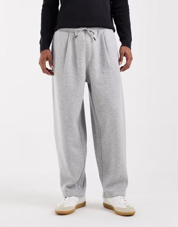 ジャック アンド ジョーンズ メンズ ボトムス カジュアルパンツ スウェットパンツ Jack Jones balloon style sweatpants Light Gray Melange グレー