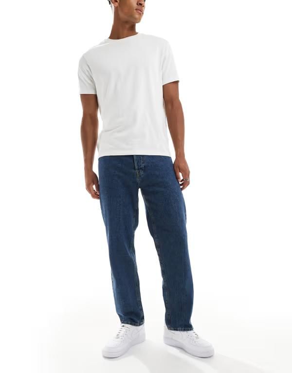 ジャック アンド ジョーンズ メンズ ボトムス デニムパンツ ヴィンテージ ジーンズ Jack Jones Eddie loose jeans in vintage Blue Denim デニム