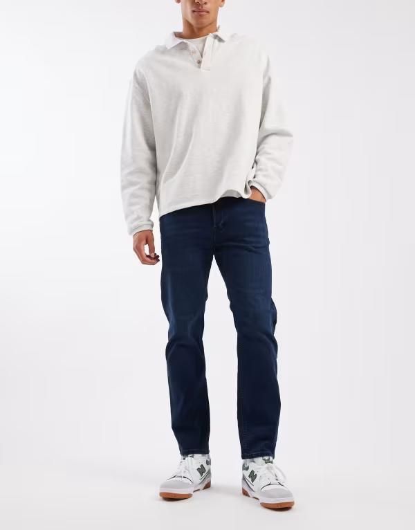 ジャック アンド ジョーンズ メンズ ボトムス デニムパンツ ジーンズ Jack Jones Mike tapered jeans in dark Dark Blue ブルー