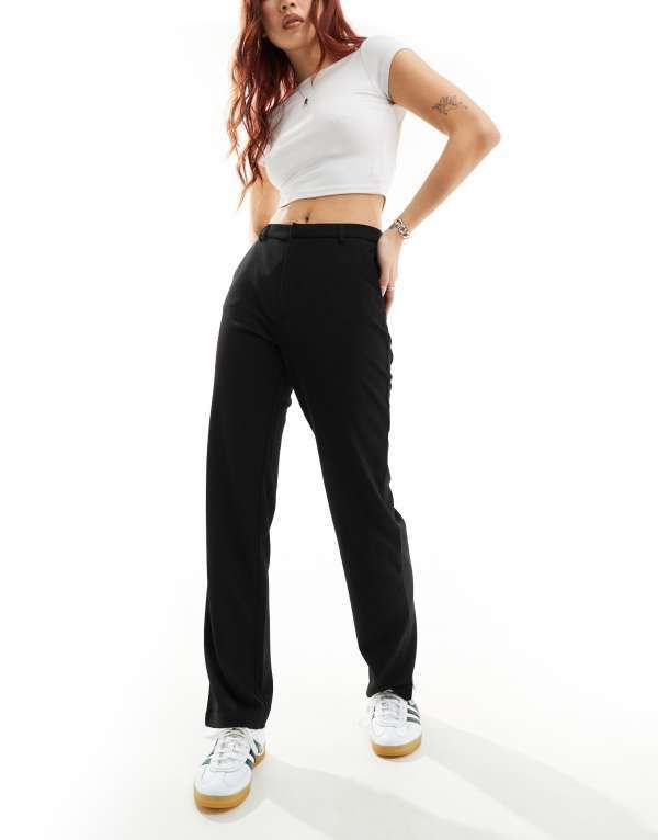 ジェイディーワイ レディース ボトムス カジュアルパンツ ストレート パンツ JDY straight leg pants Black ブラック