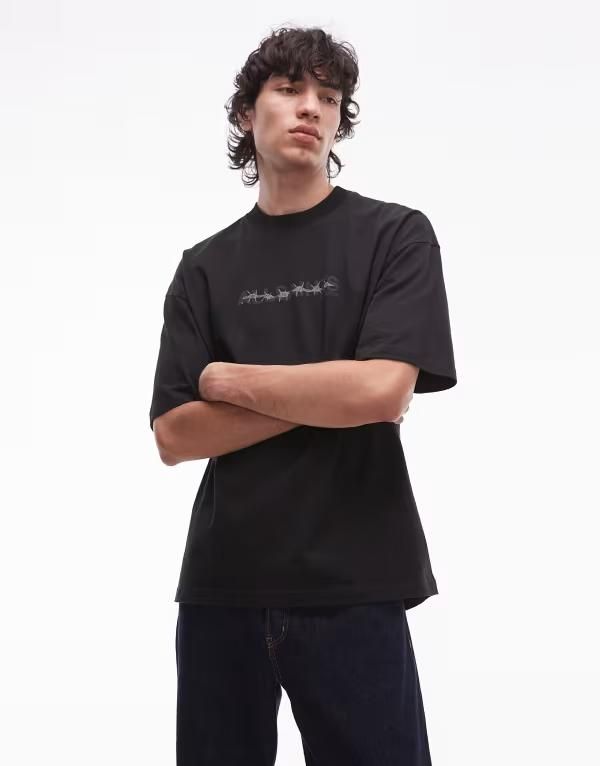 オールセインツ メンズ トップス Tシャツ Allsaints Deterrentshirt in washed black ブラック