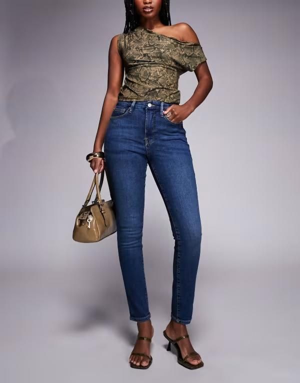 グッドアメリカン レディース ボトムス デニムパンツ ジーンズ Good American good legs skinny jeans in dark Blue 004 ブルー