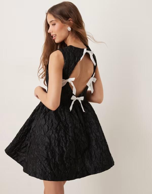 シスタージュン レディース トップス ワンピース ミニ Sister Jane structured jacquard mini dress with pockets Black ブラック