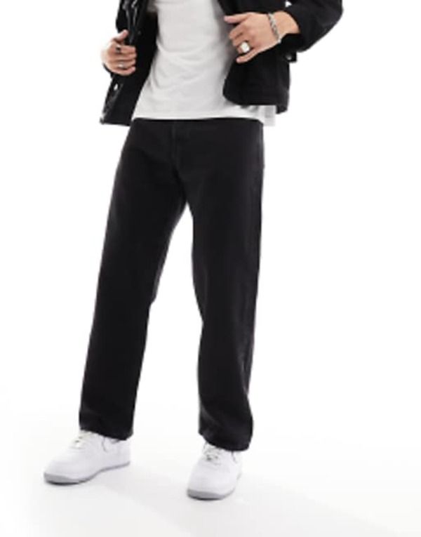 ジャック アンド ジョーンズ メンズ ボトムス デニムパンツ ジーンズ Jack Jones baggy fit rigid jeans Black Denim ブラック