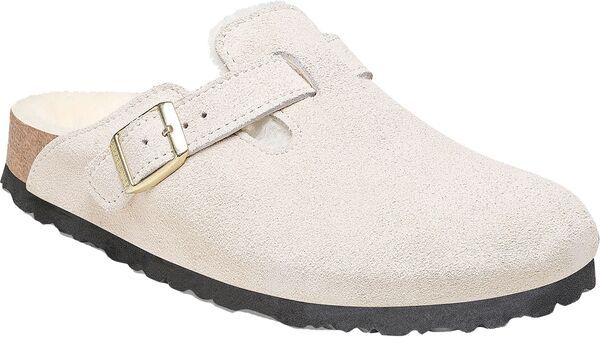 ビルケンシュトック レディース シューズ サンダル Birkenstock Womens Boston Shearling Clogs Antique White ホワイト