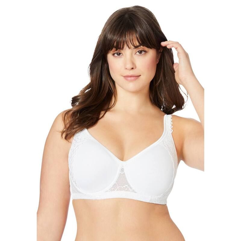 コンフォート チョイス レディース アンダーウェア ブラジャー プラスサイズ Comfort Choice Womens Plusize Secret Shaping Bra White ホワイト