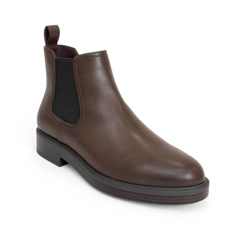 エアロソールズ レディース シューズ ブーツ・レインブーツ アンクル ヒール Aerosoles Poshan WomenslipOn Block Heel Ankle Boots in Medium Wide Calf Brown Faux Leather