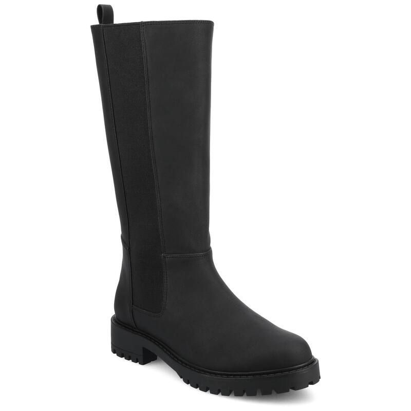 ジャーニー レディース シューズ ブーツ・レインブーツ Journee Brandi Womens KneeHigh Elastic Stretch Round Toe Boots In Regular Wide Extra Wide Calf Vintage