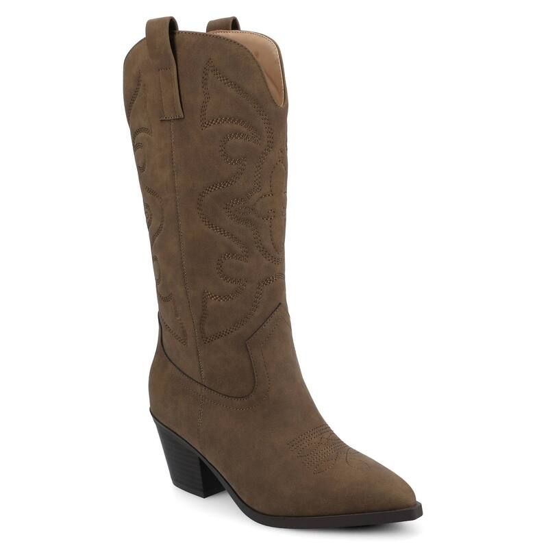 ジャーニー レディース シューズ ブーツ・レインブーツ Journee Chantry Tru Comfort Foam Womens Western Boots Brown Pu ブラウン