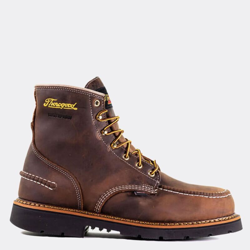 ソログッド メンズ シューズ ブーツ・レインブーツ Thorogood Mens 1957 Series Waterproof Safety Toe 6 Inch Crazyhorse Moc Toe Maxwear90 Crazyhorse