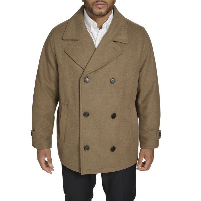 ドッカーズ メンズ アウター ジャケット・ブルゾン トール コート Big Tall Dockers Double Breasted Peacoat Chocolate チョコレート