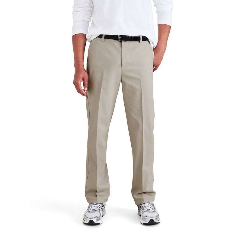 ドッカーズ メンズ ボトムス カジュアルパンツ Mens Dockersignature IronFree Stain Defender StraightFit Khaki Pants Cloud カーキ