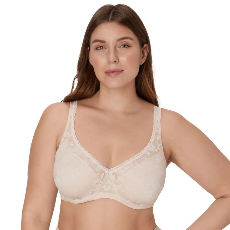 バリ レディース アンダーウェア ブラジャー レース Bali Passion for Comfort Smooth Lace Underwire Bra DF6590 Sandshell