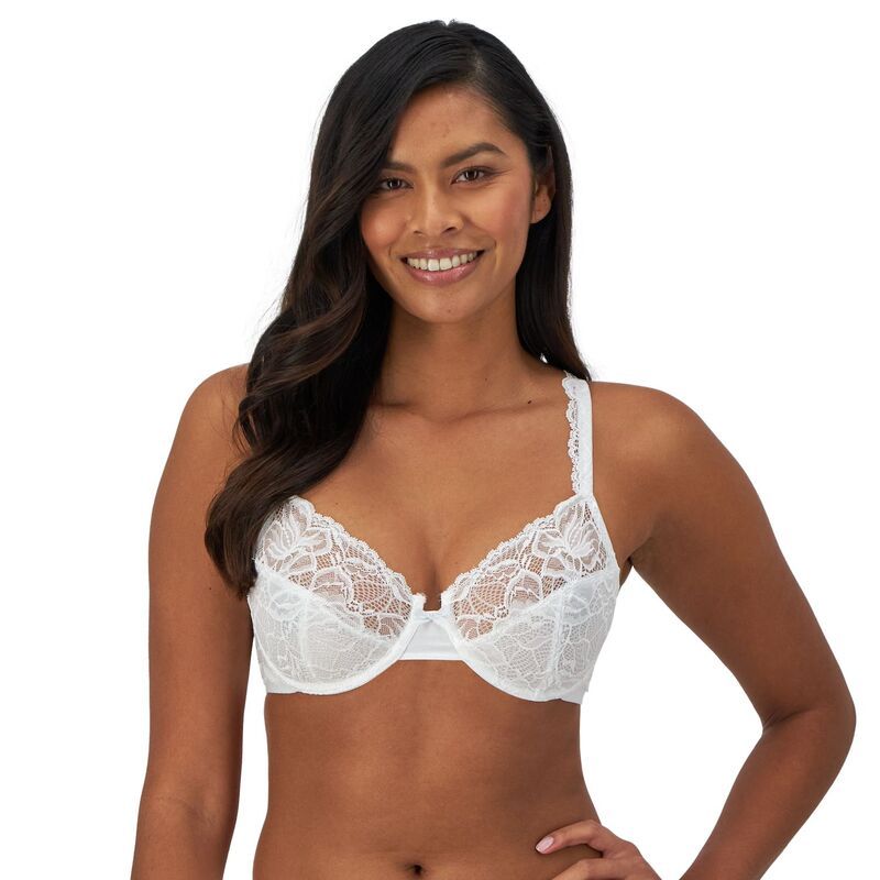 バリ レディース アンダーウェア ブラジャー レース Bali Lace Desire FullFigure Underwire Bra DF6543 White ホワイト