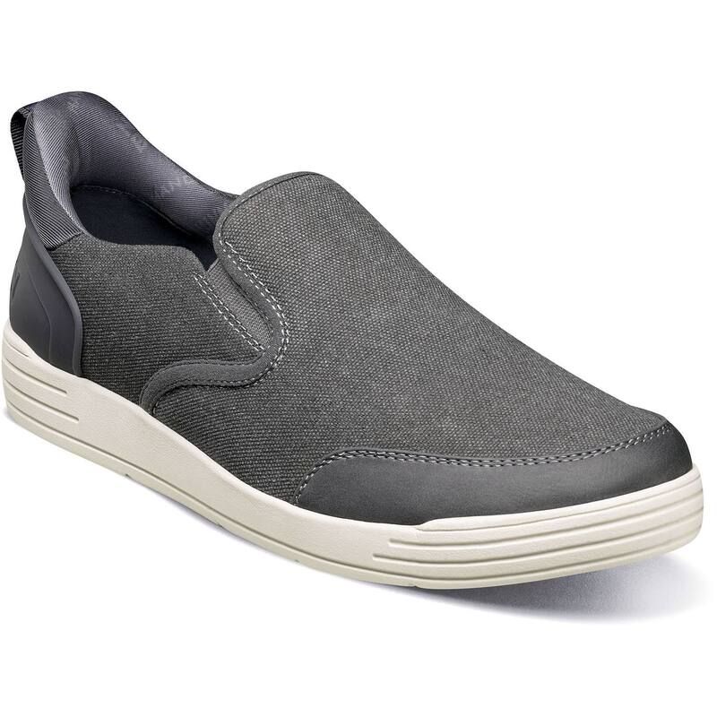 ノンブッシュ メンズ シューズ スニーカー Nunn Bush Kore City Walk EZ Mens Canvas Moc Toe SlipOn Shoes Cement