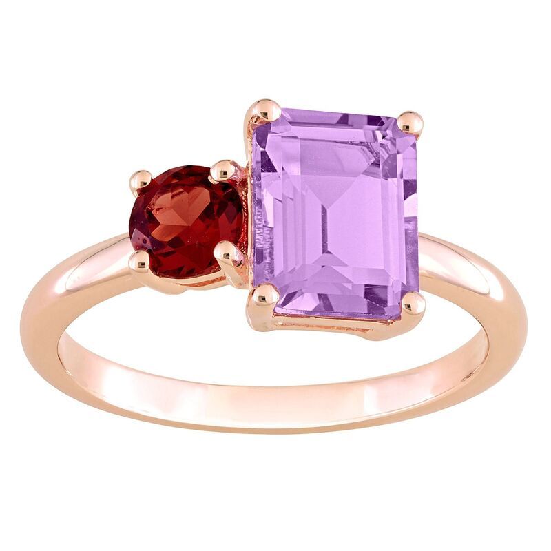 ステラ グレース レディース アクセサリー リング Stella Grace 18k Rose Gold Over Silver Amethyst Garnet Cocktail Ring Rose Tone ゴールド