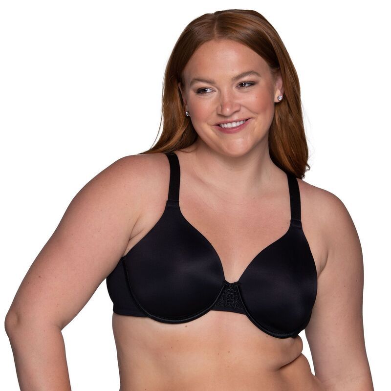 バニティフェア レディース アンダーウェア ブラジャー Vanity FairR Beauty Back Smoother FullFigure Bra 76380 Mid Black ブラック