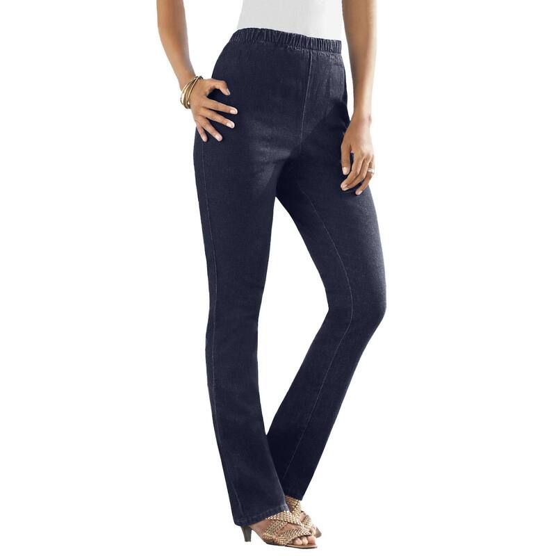 ロアマンズ レディース ボトムス デニムパンツ プラスサイズ プチ Roamans Womens Plusize Petite StraightLeg Comfort Stretch Jean Indigo Wash インディゴ