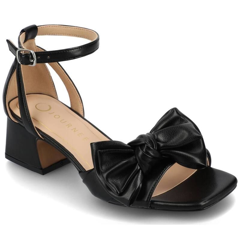 ジャーニー レディース シューズ サンダル Journee Zevi Womens Tru Comfort Foam Sandals Black Pu ブラック