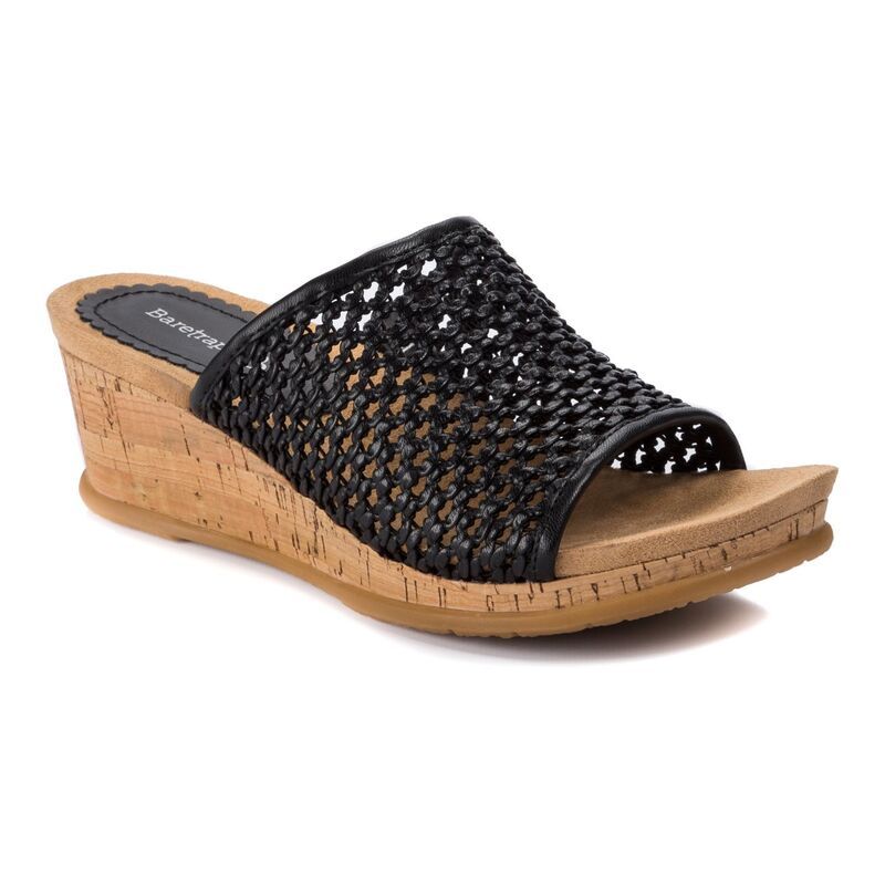 ベアトラップス レディース シューズ サンダル Baretraps Flossey Womens Wedge Sandals Black ブラック