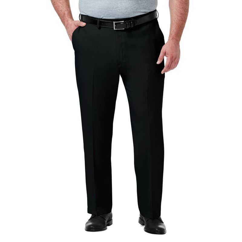 ハガー メンズ ボトムス カジュアルパンツ トール Big Tall HaggarR Premium Comfort ExpandableWaist ClassicFit Stretch FlatFront Dress Pants Black ブラック