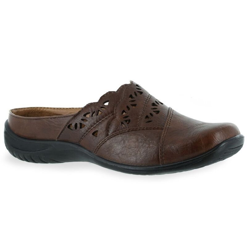 イージーストリート レディース シューズ サンダル カットアウト Easy Street Forever Womens Comfort Cutout Clogs Tan タン