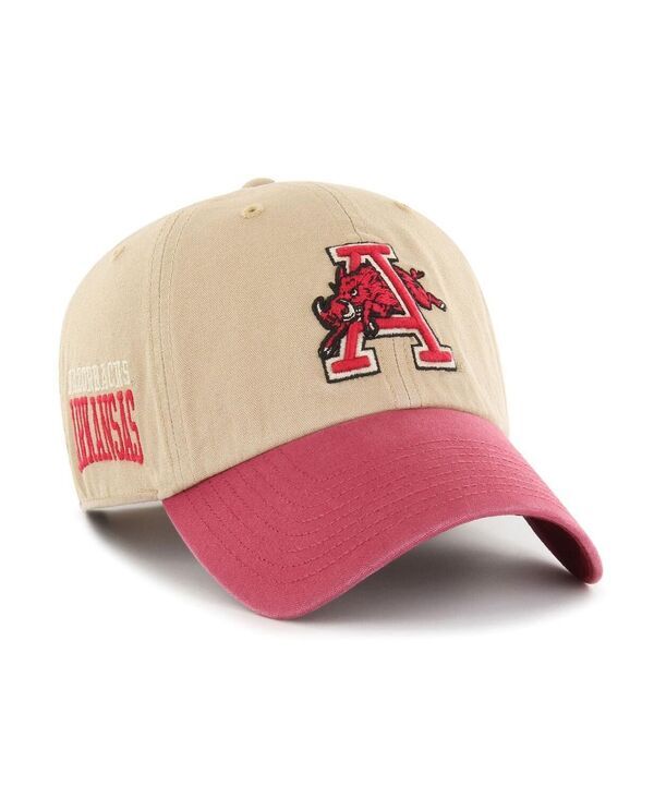 【送料無料】 47ブランド メンズ 帽子 アクセサリー Mens Khaki Arkansas Razorbacks Ashford Clean Up Adjustable Hat Khaki