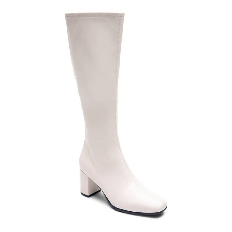 エアロソールズ レディース シューズ ブーツ・レインブーツ Aerosoles Micah Womens KneeHigh Boots Eggnog Stretch Faux