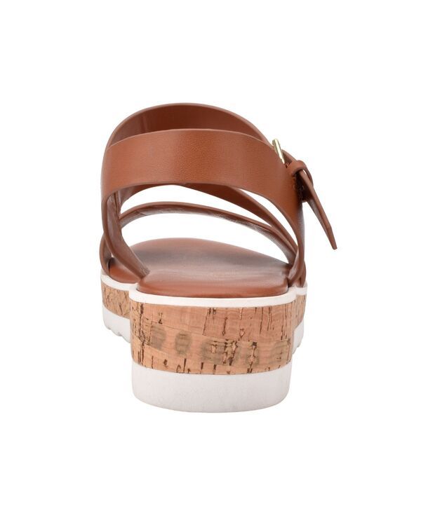マークフィッシャー レディース シューズ パンプス サンダル Marc Fisher Womens Grandie Treaded Flatform Wedge Sandals Cognac