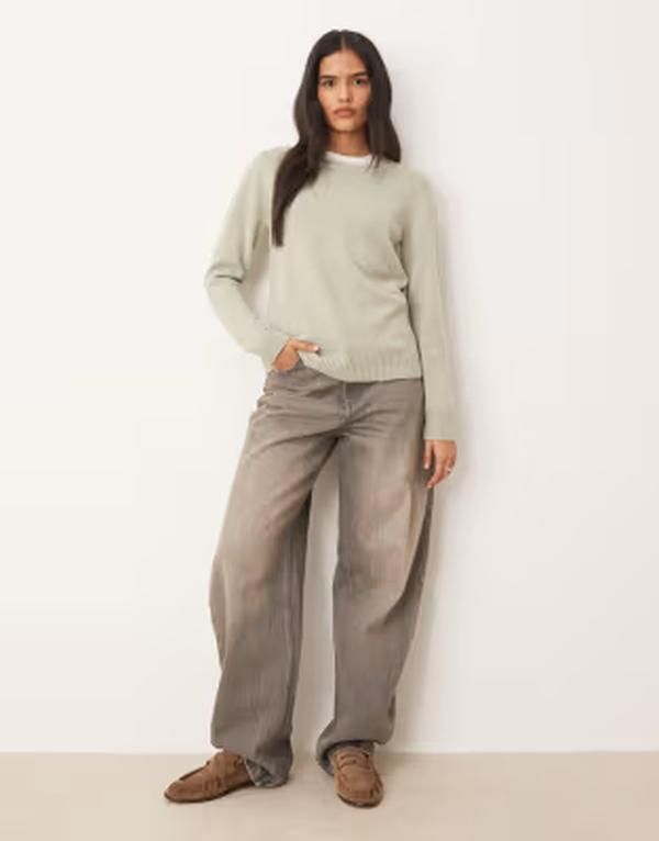 ヴィラ レディース アウター ニット・セーター Vila onecknit sweater Oil green グリーン