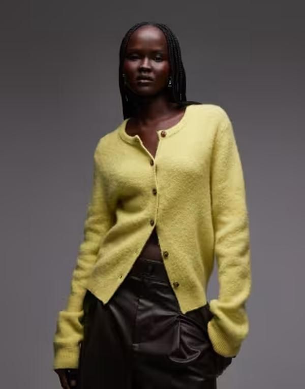 アンドアザーストーリーズ レディース アウター カーディガン Other Stories alpaca blend cardigan in lime ライム