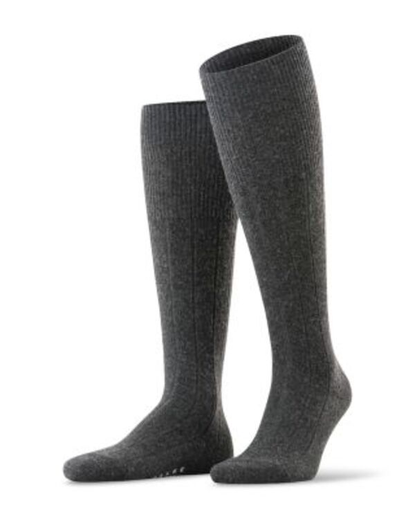 ファルケ メンズ アンダーウェア 靴下 Falke Lhasa Rib Knee High Socks Anthracite Melange
