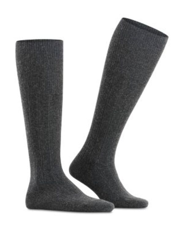 ファルケ メンズ アンダーウェア 靴下 Falke Lhasa Rib Knee High Socks Anthracite Melange