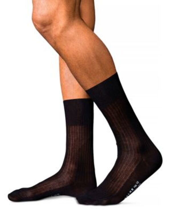 ファルケ メンズ アンダーウェア 靴下 Falke No 10 Pure Fil d cosse Socks Black ブラック