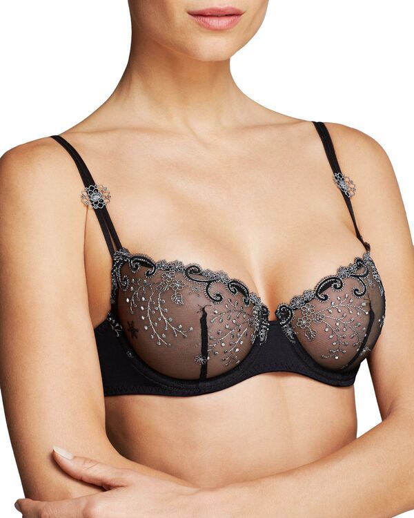 シモーヌペレール レディース アンダーウェア ブラジャー Simone Perele Simone P r le D lice Demi Cup Unlined Underwire Bra Moonlight