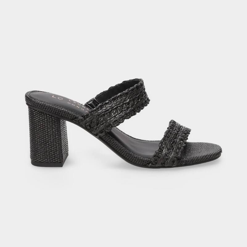 LC Lauren Conrad レディース シューズ パンプス サンダル ヒール LC Lauren Conrad Rayelle Womens Block Heel Two Strap Sandals White ホワイト