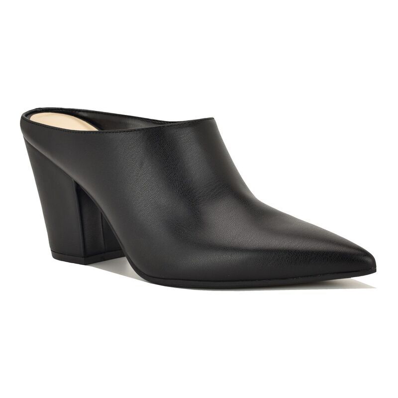 ナインウェスト レディース シューズ パンプス ヒール Nine West Andora Womens Pointy Toe SlipOn Heeled Mules Black ブラック