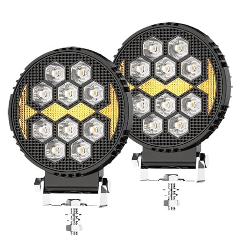 LED作業灯 12V/24V両用 36W 白色光 黄色光 黄色光バースト オールインワンLED作業灯 自動車用LED アルミ合金鍛造技術 IP68防水 LED角型 ATV/SUV/トラック/建設現場作業全般軽自動車外装 デッキライト 農機具補 aebad17a