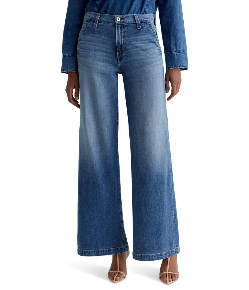 エージージーンズ レディース ボトムス デニムパンツ ワイドレッグ AG Jeanstella Mid Rise Wide Leg Palazzo Jeans inautical Mile Nautical Mile