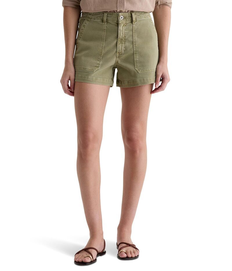 エージージーンズ レディース ボトムス ハーフパンツ・ショーツ ショートパンツ AG Jeans Analeigh MidRise Utility Shorts in Sulfur Basil Sulfur Basil