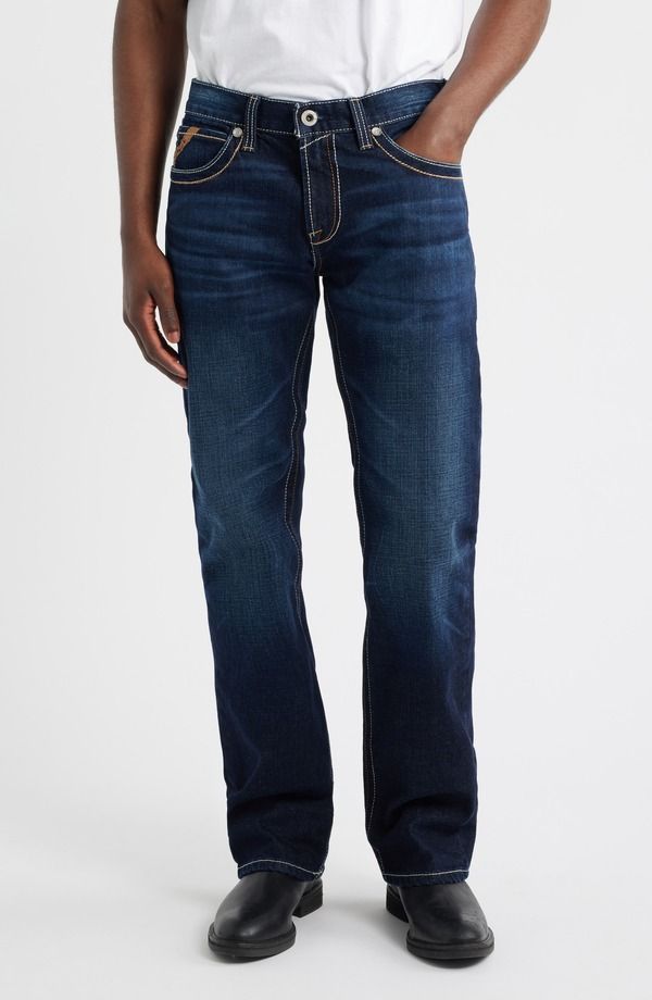アリアト メンズ ボトムス デニムパンツ ブーツカット ブーツ ジーンズ Ariat M7 Rocker Bootcut Jeans Dodge