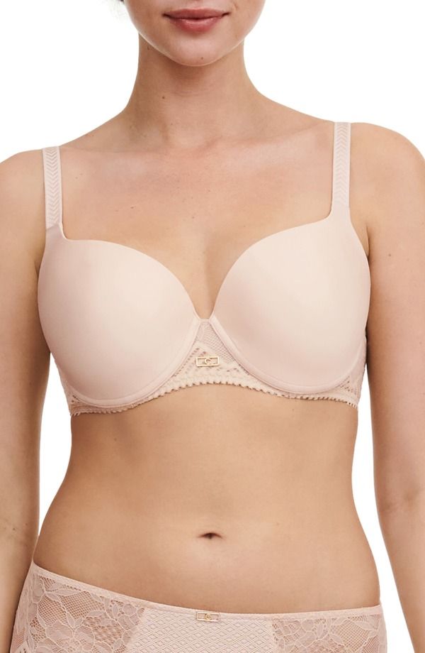 シャンテル レディース トップス Tシャツ Chantelle Lingerie Originsweetheart Underwire TShirt Bra Nude Blush ブラッシュ